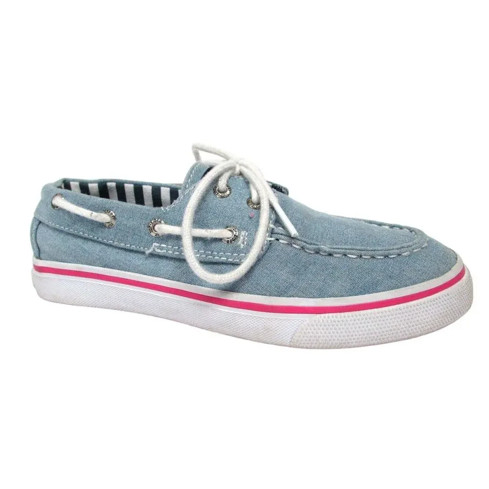 Sperry Top Sider Bahama Denim childs size 3.0 M shoes comfort girls shoes